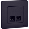 INSPIRIA Розетка компьютерная двойная RJ45 категория 5Е UTP антрацит2