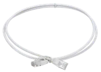 ITK Коммутационный шнур (патч-корд) кат.5E UTP LSZH 1,5м slim колпачок с язычком белый