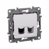 ETIKA Розетка двойная RJ11+RJ45 кат.5E UTP белый0