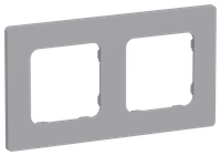 FLITE Рамка 2-местная РУ-2-К-ФлС серый IEK