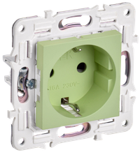 SKANDY Розетка с заземлением без защитных шторок 16А SK-R05G мятный IEK