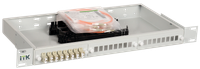 ITK 1U Оптический распределительный кросс укомплектованный: адаптеры SC (Simplex) 20шт; пигтейлы SC/UPC 50/125 (OM2); сплайс-кассета; КДЗС