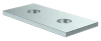 Connecting plate with 2 holes for STRUT profile EZ IEK