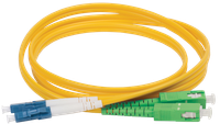 ITK Оптический коммутационный переходной шнур (патч-корд), для одномодового кабеля (SM), 9/125 (OS2), SC/APC-LC/APC, двойного исполнения (Duplex), LSZH, 15м