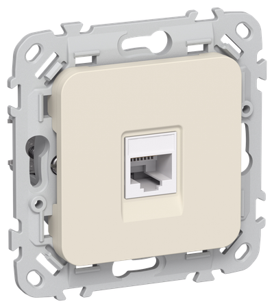 FLITE Розетка компьютерная RJ45 категория 5Е UTP РК5е-1-0-ФлСл сливочный IEK