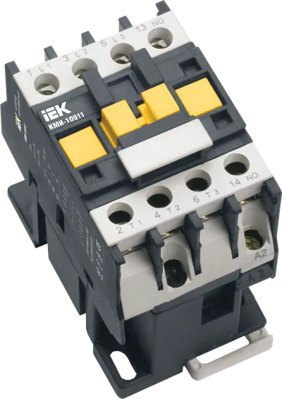 KMI AC contactors of general industrial purpose are designed for load currents from 9 to 95 A (AC-3). Intended for actuating, shutting down and reversing of asynchronous motors equipped with a short-circuited rotor for the applied voltage limited to 660V, remote control of lighting (AC-5a, AC-5b), heating circuits and various low-inductance loads (AC-1), switching three-phase capacitor batteries (AC-6b) and primary windings of three-phase low-voltage transformers (AC-6a).
All unit types per load currents limited to 40 A have a single group of auxiliary NO or NC contacts.
Types per load currents exceeding 40 A have two contact groups (NO and NC).
KMI AC contactors 9-95 A application includes fan, pump, thermal curtain, furnace, overhead-track hoist, unit, lighting and automated load transfer systems control.