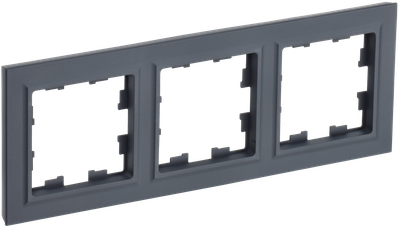 BRITE Рамка 3-местная РУ-3-БрГ графит IEK
