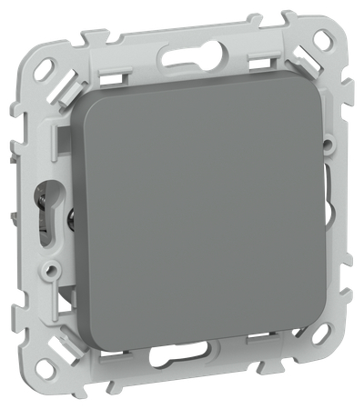 FLITE Выключатель 1-клавишный проходной 10А ВС61-1-0-ФлМА мокрый асфальт IEK