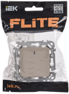 FLITE 1-key walk-through switch with indication 10A BC61-1-1-FL linen IEK1