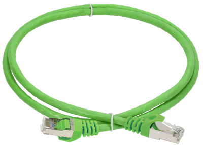ITK Коммутационный шнур кат.6A S/FTP LSZH 0,5м standart 50мкд зеленый