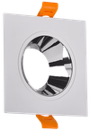 LIGHTING Downlight 4107 recessed swivel for GU10 lamp white/chrome plastic IEK0