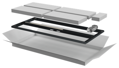 ITK Дверь перфорированная двустворчатая для шкафа LINEA N 24U 600мм черная
