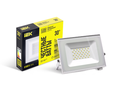 LED floodlight SDO 06-30 black IP65 6500K IEK