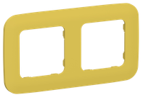FLITE Рамка 2-местная РУ-2-А-ФлЖК желтый карри IEK
