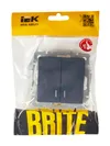 BRITE Double-button switch with LED indicator 10A VCP10-2-1-BrM marengo IEK5