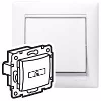 VALENA Выключатель карточный 10А без задержки выключения белый