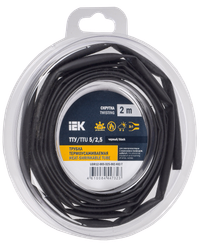 Трубка термоусадочная ТТУ нг-LS 5/2,5 черная (2м/упак) IEK