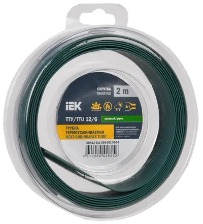 Heat shrink tubing TTU ng-LS 12/6 green (2m/pack) IEK