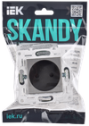 SKANDY Розетка без заземления без защитных шторок 10А SK-R02N металл никель IEK1