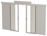 ITK by ZPAS Комплект дверей раздвижных холодного коридора 42U 1000мм с доводчиком серый