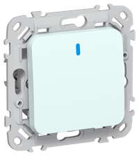 FLITE Выключатель 1-клавишный кнопочный с индикацией 10А ВС11-2-1-ФлХЛ холодный лед IEK