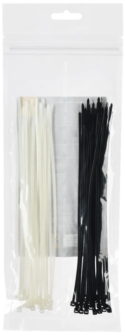 Набор хомутов 2,5х200 (25 белых; 25 черных) (50шт/упак) IEK