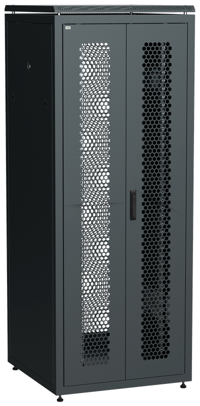 ITK LINEA N Шкаф сетевой 19" 42U 800х800мм двери передняя перфорированная задняя двустворчатая перфорированная черный
