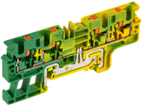 Колодка клеммная CP-MC-PEN заземляющая 4 вывода 4мм2 желто-зеленая IEK