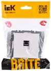 BRITE Розетка компьютерная RJ45 кат.5E РК10-БрБ белый 1