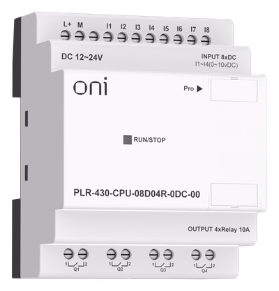 PLC 430 CPU module 8 DI 4 RO 24V DC without ONI shield