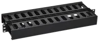 ITK by ZPAS Органайзер кабельный пластиковый с крышкой двойной 19" 1U 12+12 слотов черный
