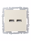 BRITE Розетка USB A+A 5В 3,1А РЮ10-1-БрКр бежевый IEK1