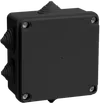 KM41234 soldering box for open wiring 100x100x50mm IP55 6 pressure seals black (RAL 9005) IEK0