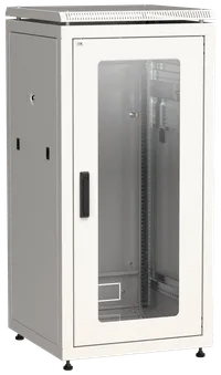 ITK LINEA N Шкаф сетевой 19" 24U 600х600мм стеклянная передняя дверь серый