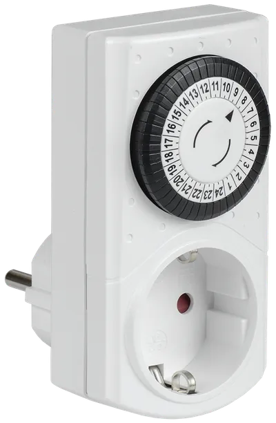 Mechanical socket timers are designed to count time intervals and automatically turn on/off electrical appliances after a specified period of time during the day.