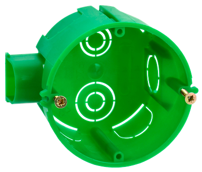 Коробка установочная КМ40004-10 блочная для твердых стен безгалогенная (HF) D=68х45мм (со стыковочным узлом) IEK