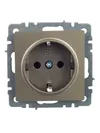 BRITE Socket with ground without shutters 16A PC11-1-0-BrCh champagne IEK1