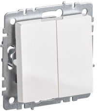 BRITE Switch 2-gang 10A VS10-2-0-BrB white