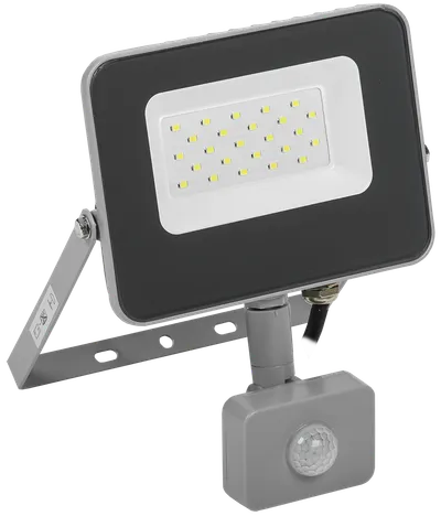 LED floodlight SDO 07-20D gray with Motion Sensor IP44 IEK