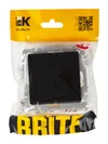 BRITE Double-button switch 2 way 10A VCP10-2-6-BrB black IEK5