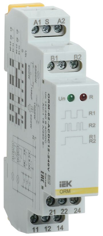 Реле импульсное ORM 2 контакта 12-240В AC/DC IEK (ORM-02-ACDC12-240V)