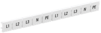 Маркеры для КПИ-10мм2 с символами "L1, L2, L3, N, PE" IEK
