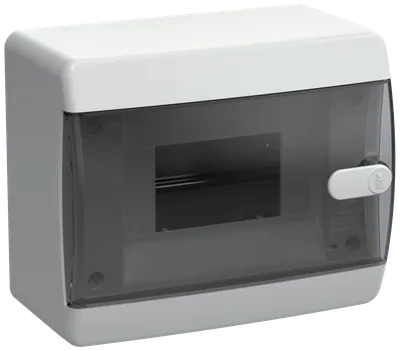 UNION Compact Корпус пластиковый ЩРН-П-6 IP41 черная прозрачная дверь IEK