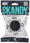 SKANDY Розетка с заземлением без защитных шторок 16А SK-R05N металл никель IEK1