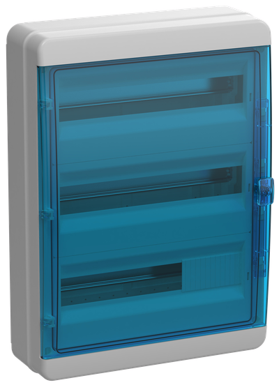 TEKFOR Корпус пластиковый КМПн-54 IP65 синяя прозрачная дверь IEK