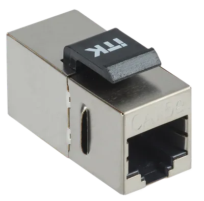 ITK Проходной адаптер кат.5E FTP RJ45-RJ45 Keystone Jack