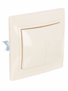 VC10-2-0-Km Double-button switch 10A (ceramic) KVARTA (cream) IEK2