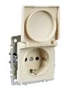 BRITE Socket with ground with shutters with cover 16A IP20 PCbsh10-3-BrKr beige IEK4