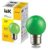 LIGHTING Лампа светодиодная декоративная G45 шар 1Вт 230В зеленый E27 IEK0