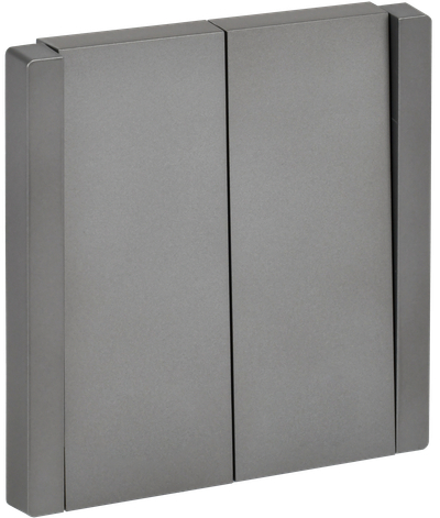 FORTE&PIANO Выключатель 2-клавишный 10А FP505 сталь IEK